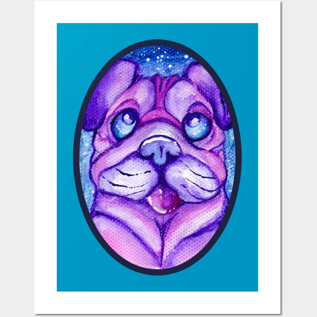 Pugly in Pink Wall Art by TaksArt